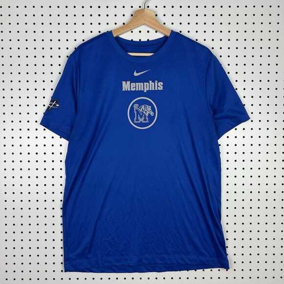 Nike 1 Cent Memphis Tigers Medium T Shirt Blue Team Issued Penny Hardaway READ - Picture 1 of 7
